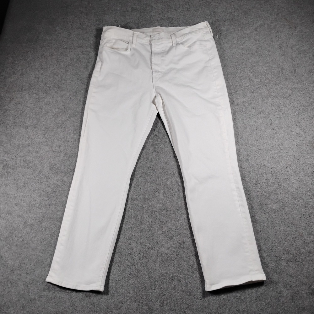 MOTHER Women White The Mid Rise Dazzler Ankle Fairest Of Them All Jeans Size 34